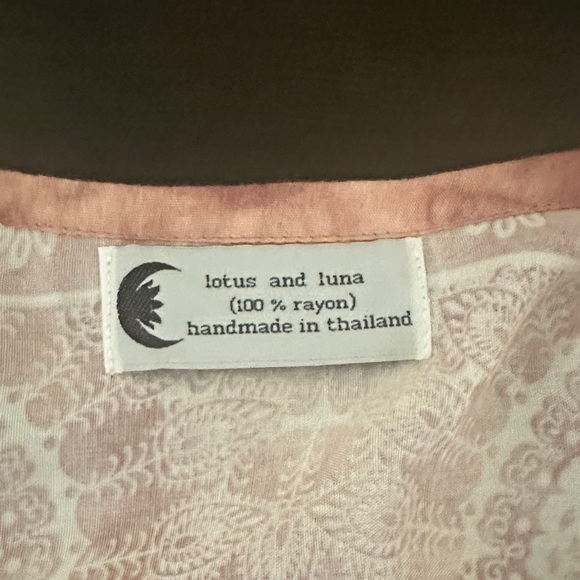 Lotus and Luna Bohemian Tie-Dye Kimono and Pants Set - Picture 9 of 9